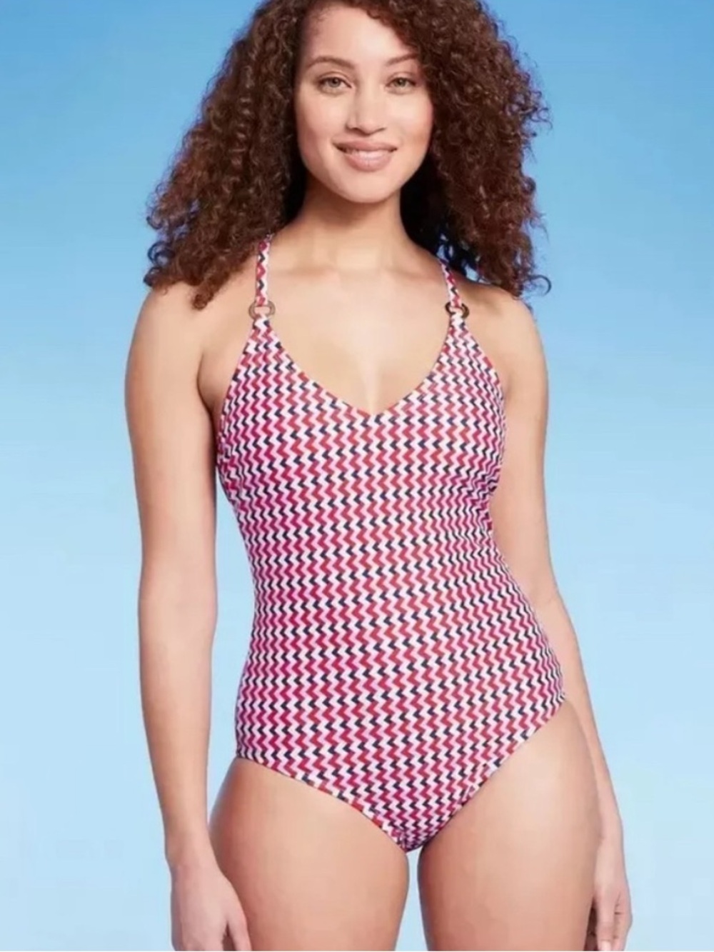 Kona SOL Gold Rings Accent, Tie Back Swimsuit